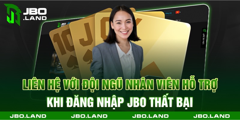 Liên hệ với đội ngũ nhân viên hỗ trợ khi đăng nhập jbo thất bại