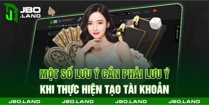 Một số lưu ý cần phải lưu ý khi thực hiện tạo tài khoản